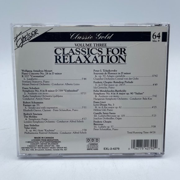 Excelsior: Classics for Relaxation Volume Three CD - Picture 2 of 7